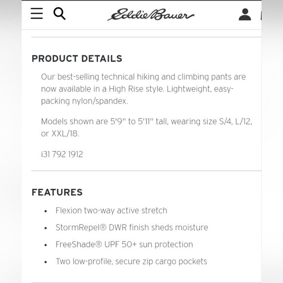 Eddie Bauer Pro Guide Pants - High Rise - Picture 3 of 6